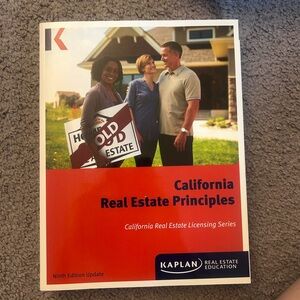 Kaplan California Real Estate Principles Textbook - Red and Navy Cover